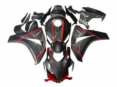 Descuento Carenados Moto Honda CBR1000RR 2008-2011 - Negro FibraCarbono Rojo