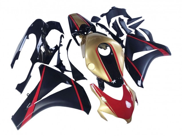 Descuento Carenados Moto Honda CBR1000RR 2008-2011 - Oro Rojo Negro Brillante