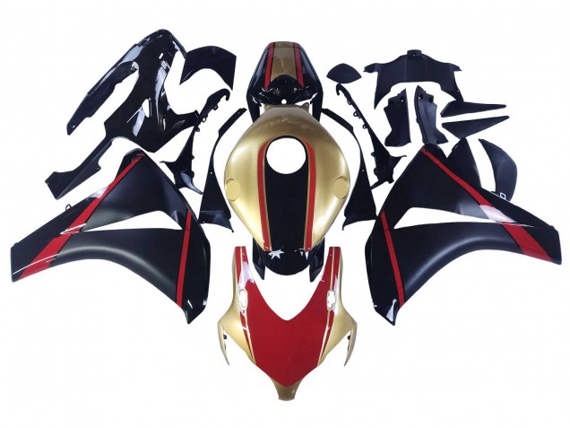 Descuento Carenados Moto Honda CBR1000RR 2008-2011 - Oro Rojo Negro Brillante