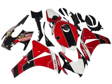 Descuento Carenados Moto Honda CBR1000RR 2008-2011 - Rojo Blanco Negro Brillante Carrera
