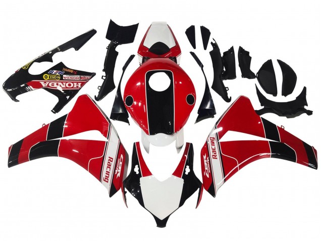 Descuento Carenados Moto Honda CBR1000RR 2008-2011 - Rojo Blanco Negro Brillante Carrera