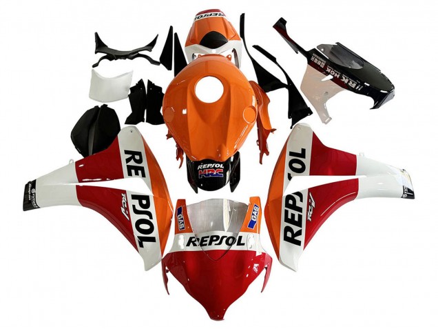 Descuento Carenado Moto Honda CBR1000RR 2008-2011 - Naranja Blanco Rojo Negro Brillante Repsol HRC