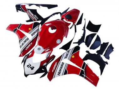 Descuento Carenados Moto Honda CBR1000RR 2008-2011 - Blanco Rojo Negro Brillante Carrera 24