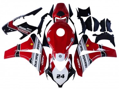 Descuento Carenados Moto Honda CBR1000RR 2008-2011 - Blanco Rojo Negro Brillante Carrera 24