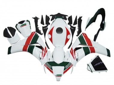 Descuento Carenados Moto Honda CBR1000RR 2008-2011 - Blanco Rojo Verde Oscuro
