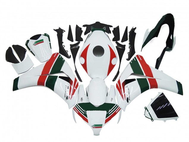 Descuento Carenados Moto Honda CBR1000RR 2008-2011 - Blanco Rojo Verde Oscuro