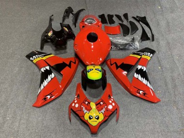Descuento Carenados Moto Honda CBR1000RR 2008-2011 - Rojo Amarillo Negro Brillante Tiburón