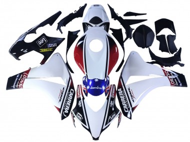 Descuento Carenados Moto Honda CBR1000RR 2008-2011 - Blanco Rojo Azul Negro Estrella Lee Carrera
