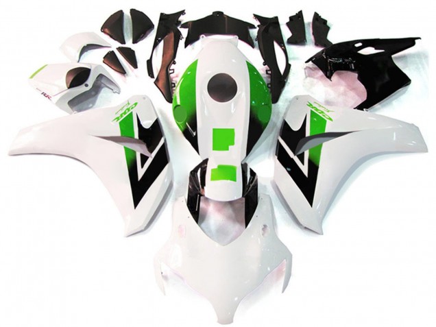 Descuento Carenado Moto Honda CBR1000RR 2008-2011 - Blanco Verde Negro Brillante