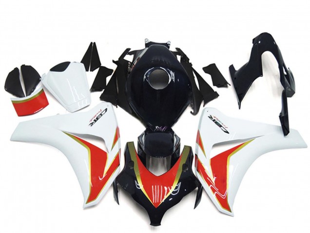 Descuento Carenado Moto Honda CBR1000RR 2008-2011 - Blanco Rojo Negro Brillante