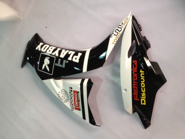 Descuento Carenados Moto Honda CBR1000RR 2012-2016 - Blanco Negro Brillante Rizoma Playboy