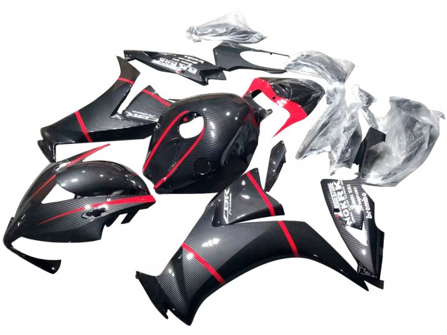 Descuento Carenados Moto Honda CBR1000RR 2012-2016 - Negro FibraCarbono Rojo