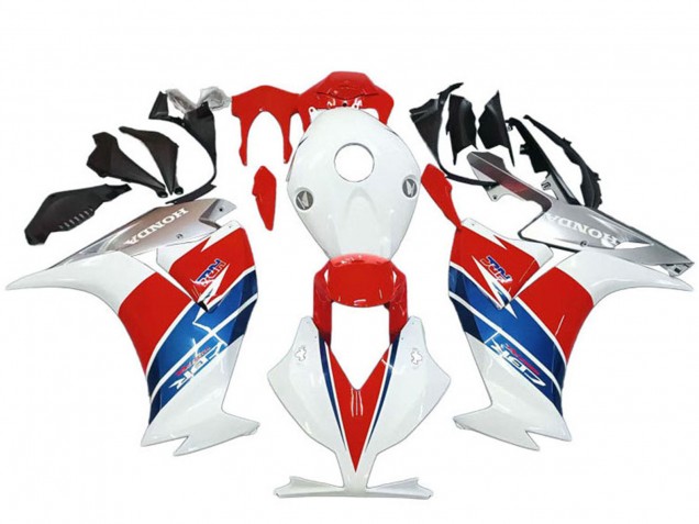 Descuento Carenados Moto Honda CBR1000RR 2012-2016 - Blanco Plata Azul Rojo