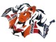 Descuento Carenados Moto Honda CBR1000RR 2012-2016 - Naranja Blanco Rojo Repsol