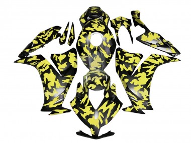 Descuento Carenados Moto Honda CBR1000RR 2012-2016 - Amarillo Gris Negro Camouflage