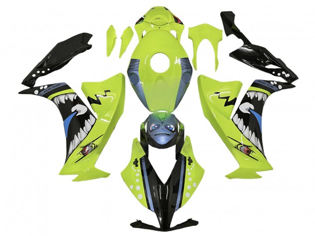 Descuento Carenados Moto Honda CBR1000RR 2012-2016 - Verde Claro Azul Negro Brillante Tiburón