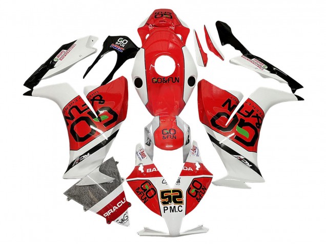 Descuento Carenados Moto Honda CBR1000RR 2012-2016 - Blanco Rojo Negro Go Fun