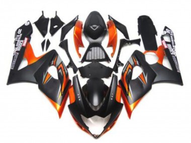 Descuento Carenados Moto Suzuki GSXR 1000 2005-2006 - Negro Brillante Negro Mate Negro Naranja