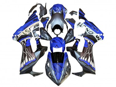 Descuento Carenados Moto Honda CBR1000RR 2017-2023 - Azul Gris Negro Brillante Monstruo