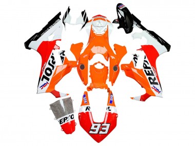 Descuento Carenados Moto Honda CBR1000RR 2017-2023 - Blanco Naranja Rojo Negro Brillante HRC Repsol 93