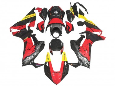 Descuento Carenados Moto Honda CBR1000RR 2017-2023 - Rojo Amarillo Negro FibraCarbono