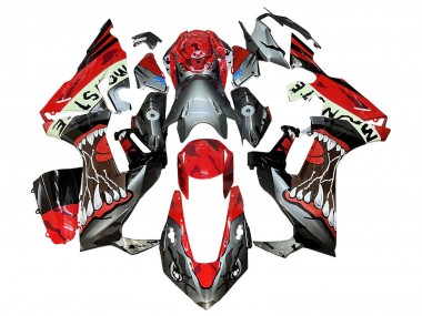 Descuento Carenados Moto Honda CBR1000RR 2017-2023 - Rojo Gris Negro Monstruo Tiburón