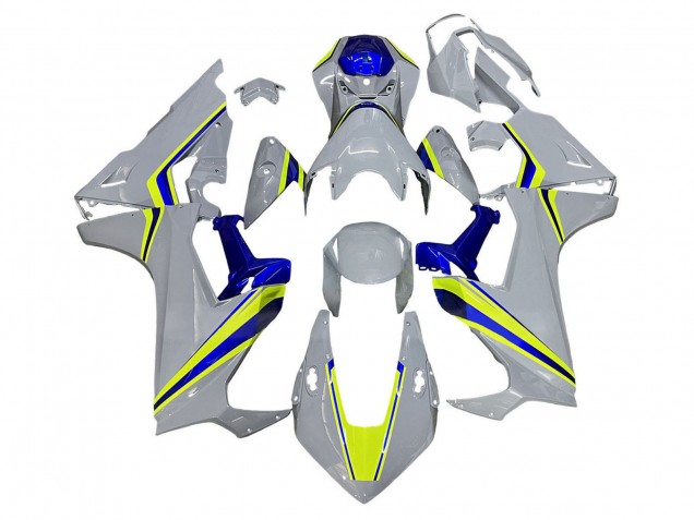 Descuento Carenados Moto Honda CBR1000RR 2017-2023 - Blanco Amarillo Azul