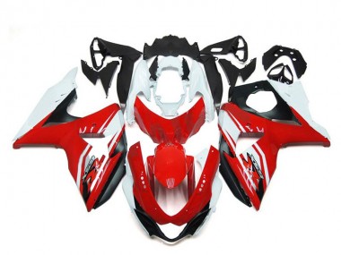 Descuento Carenado Moto Suzuki GSXR 1000 2009-2016 - Blanco Rojo Negro