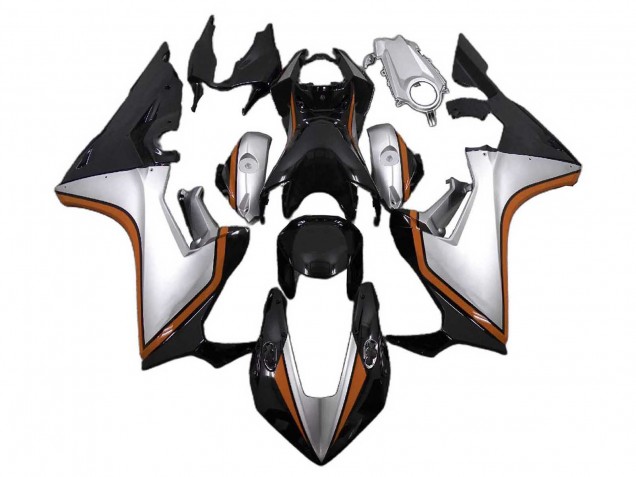 Descuento Carenados Moto Honda CBR1000RR 2017-2023 - Plata Naranja Negro Brillante