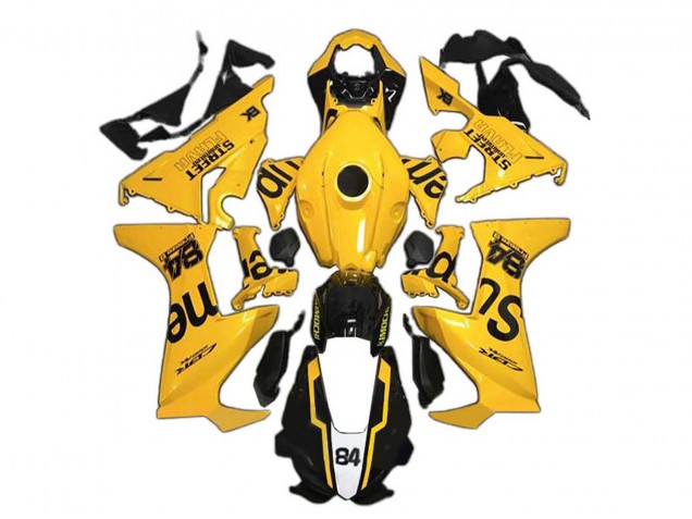 Descuento Carenados Moto Honda CBR1000RR 2017-2023 - Amarillo Negro Brillante Supreme 84