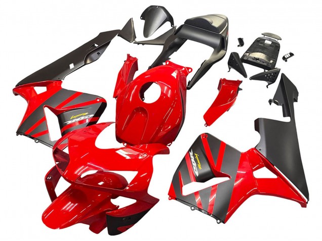 Descuento Carenados Moto Honda CBR600RR 2003-2004 - Rojo Negro Mate Carrera