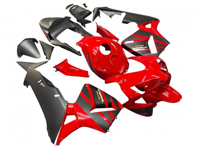 Descuento Carenados Moto Honda CBR600RR 2003-2004 - Rojo Negro Mate Carrera