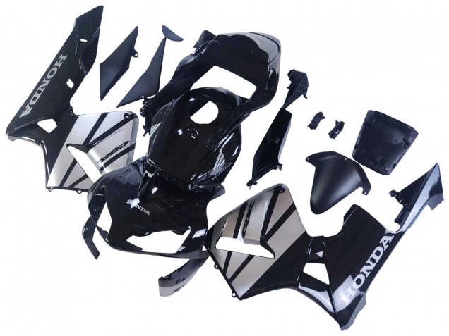 Descuento Carenados Moto Honda CBR600RR 2003-2004 - Plata Negro Brillante