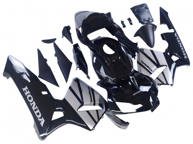 Descuento Carenados Moto Honda CBR600RR 2003-2004 - Plata Negro Brillante