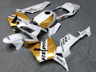 Descuento Carenados Moto Honda CBR600RR 2003-2004 - Blanco Oro Negro Repsol