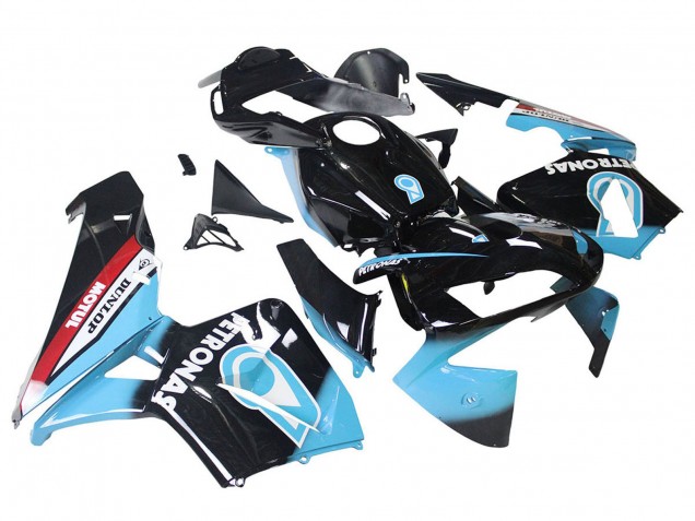 Descuento Carenados Moto Honda CBR600RR 2003-2004 - Azul Claro Rojo Negro Brillante Dunlop