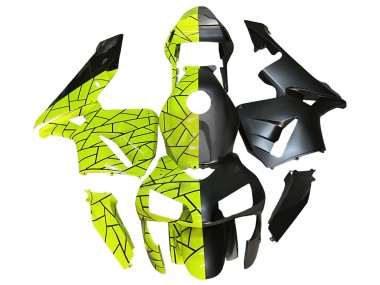 Descuento Carenados Moto Honda CBR600RR 2003-2004 - Fluorescent Verde Negro Mate