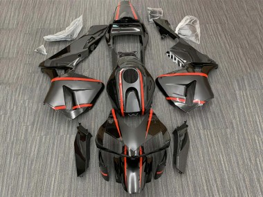 Descuento Carenados Moto Honda CBR600RR 2003-2004 - Negro Brillante Rojo Raya