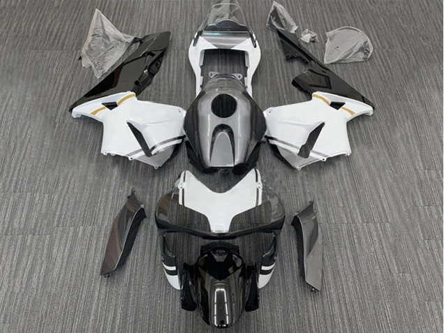 Descuento Carenados Moto Honda CBR600RR 2003-2004 - Blanco Negro Brillante Negro Mate