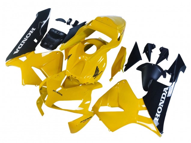 Descuento Carenados Moto Honda CBR600RR 2003-2004 - Amarillo Negro Brillante