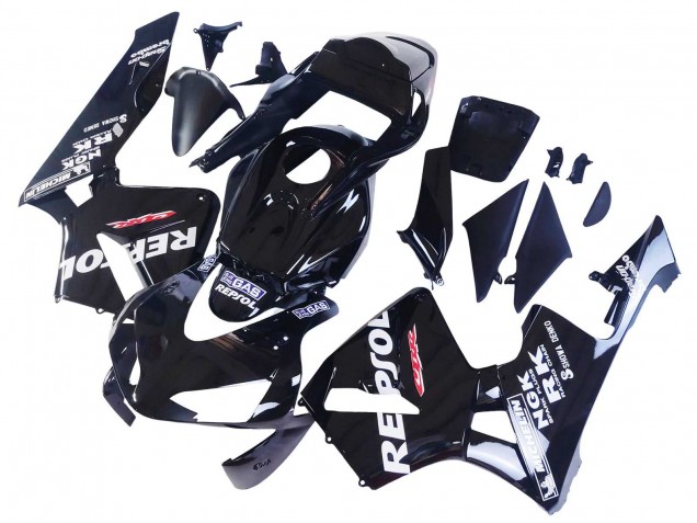 Descuento Carenados Moto Honda CBR600RR 2003-2004 - Negro Brillante Blanco Repsol