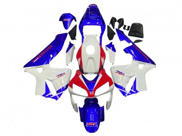 Descuento Carenados Moto Honda CBR600RR 2003-2004 - Blanco Azul Rojo HRC