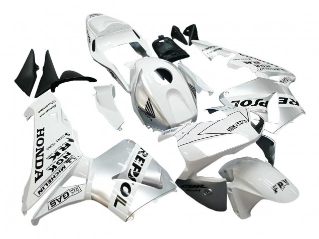 Descuento Carenados Moto Honda CBR600RR 2003-2004 - Blanco Plata Negro Repsol