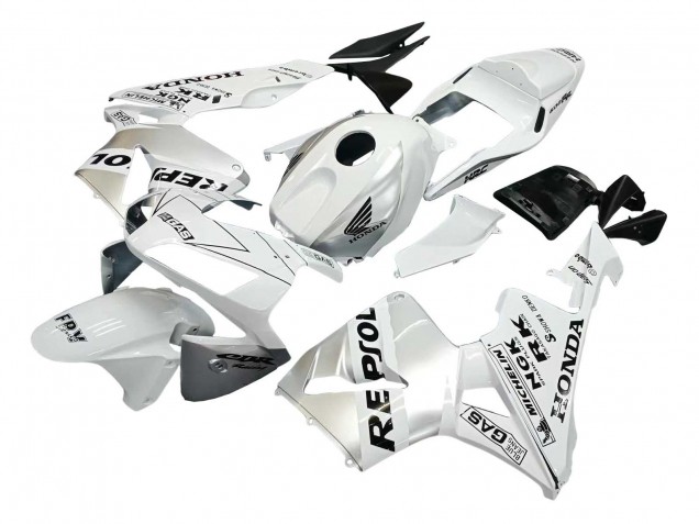 Descuento Carenados Moto Honda CBR600RR 2003-2004 - Blanco Plata Negro Repsol
