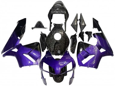 Descuento Carenados Moto Honda CBR600RR 2003-2004 - Púrpura Negro Falsificado FibraCarbono