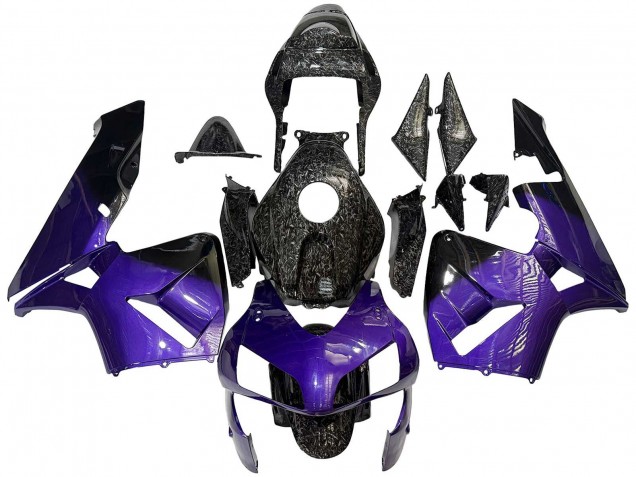 Descuento Carenados Moto Honda CBR600RR 2003-2004 - Púrpura Negro Falsificado FibraCarbono