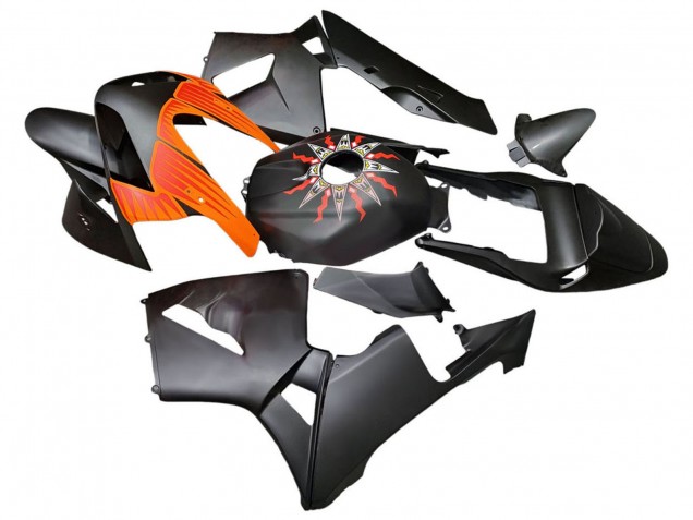 Descuento Carenados Moto Honda CBR600RR 2003-2004 - Negro Mate Naranja