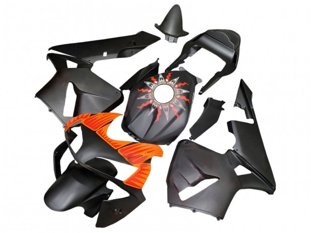Descuento Carenados Moto Honda CBR600RR 2003-2004 - Negro Mate Naranja