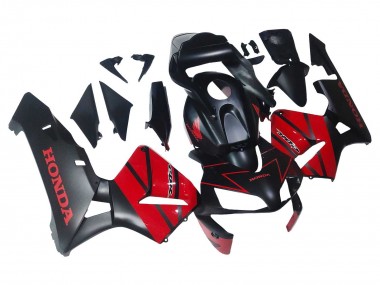 Descuento Carenados Moto Honda CBR600RR 2003-2004 - Rojo Negro Brillante Negro Mate