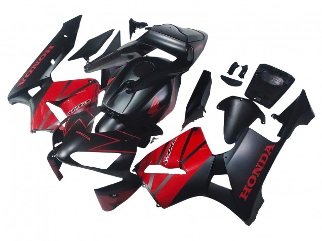 Descuento Carenados Moto Honda CBR600RR 2003-2004 - Rojo Negro Brillante Negro Mate